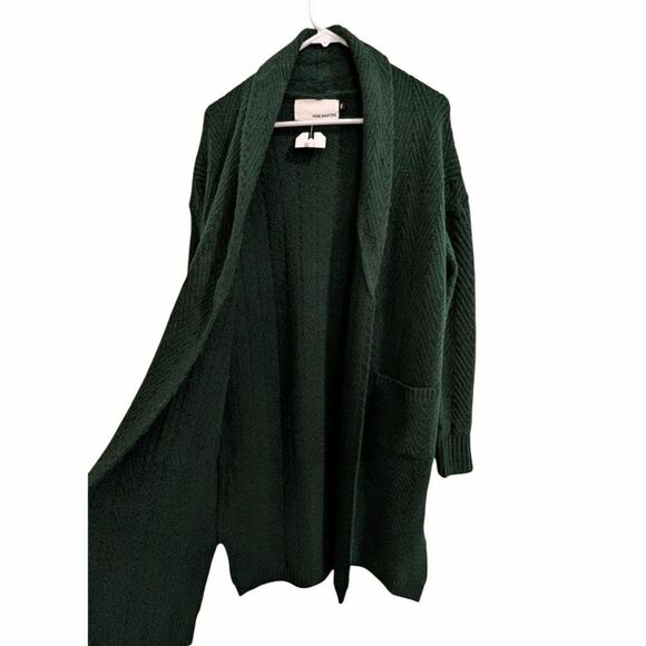 Pink Martini Scarlett Cardi Open Front Duster Cardigan - Dark Green - XXS - NWT - Picture 8 of 11